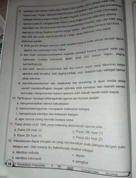 n upacara adat pemakaman 9. Upacara adat rambu solok atau disebut aluk rambu solok adalar salar Toraja.Upacara adat tersebu met upakan up sudah meninggal.