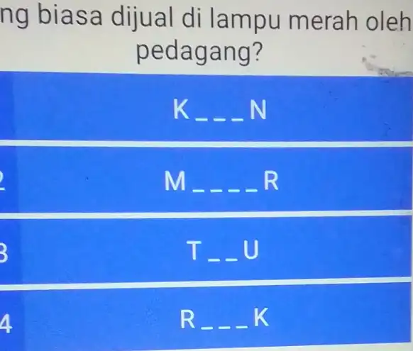 ng biasa dijual di lampu merah oleh pedagang? K_(- -)N MR 3 T_(- )U 4 R-K