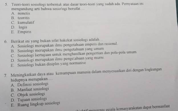 Teori-teori Sosiologi Terbentuk Atas Dasar Teon-teon Yang Sudah Ada ...