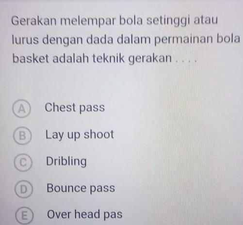 Gerakan Melempar Bola Setinggi Atau Lurus Dengan Dada Dalam Permainan ...