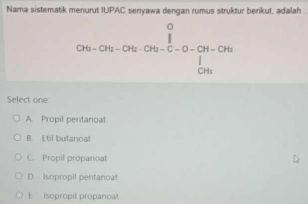 Nama Sistematik Menurut Iupac Senyawa Dengan Rumus Struktur Berikut ...