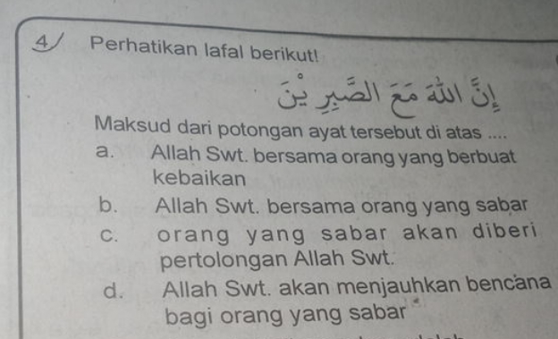 Perhatikan Lafal Berikut! Maksud Dari Potongan Ayat Tersebut Di Atas ...