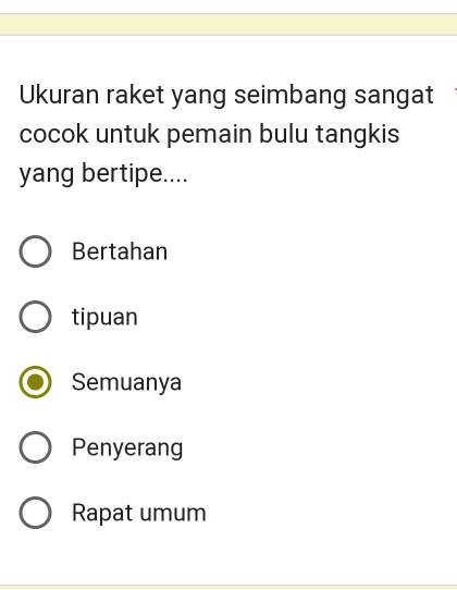 ukuran raket yang seimbang sangat cocok untuk pemain bulu tangkis yang ...