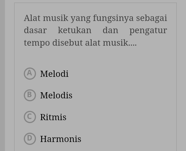 Alat Musik Yang Fungsinya Sebagai Dasar Ketukan Dan Pengatur Tempo ...