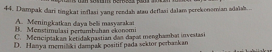 Dampak Dari Tingkat Inflasi Yang Rendah Atau Deflasi Dalam Perekonomian ...