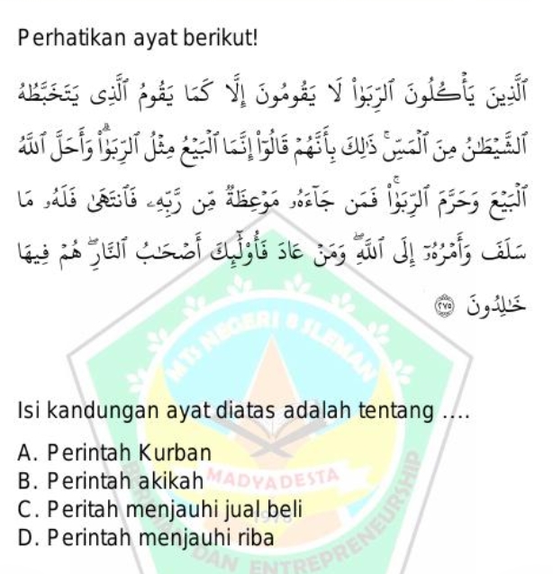 Perhatikan Ayat Berikut! (مَانِ Isi Kandungan Ayat Diatas Adalah ...