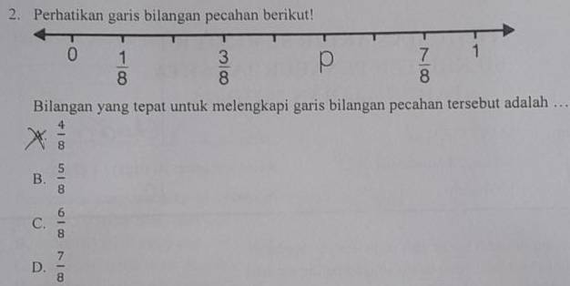 Perhatikan Garis Bilangan Pecahan Berikut! Bilangan Yang Tepat Untuk ...