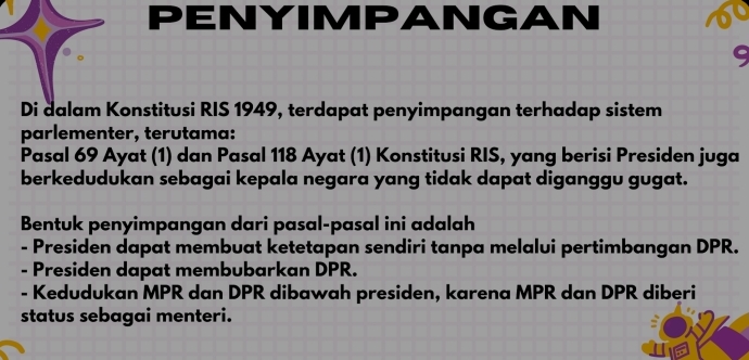 Pe Anga N Di Dalam Konstitusi Ris 1949, Terdapat Penyimpangan Terhadap ...